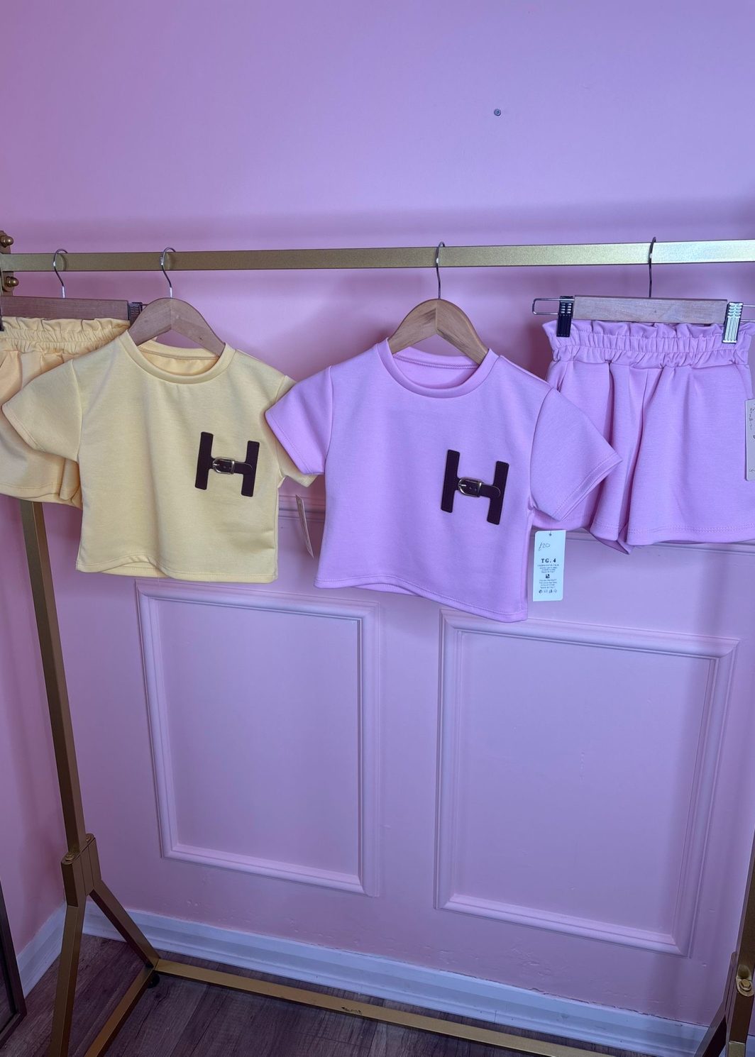 HEDI girls pink H set