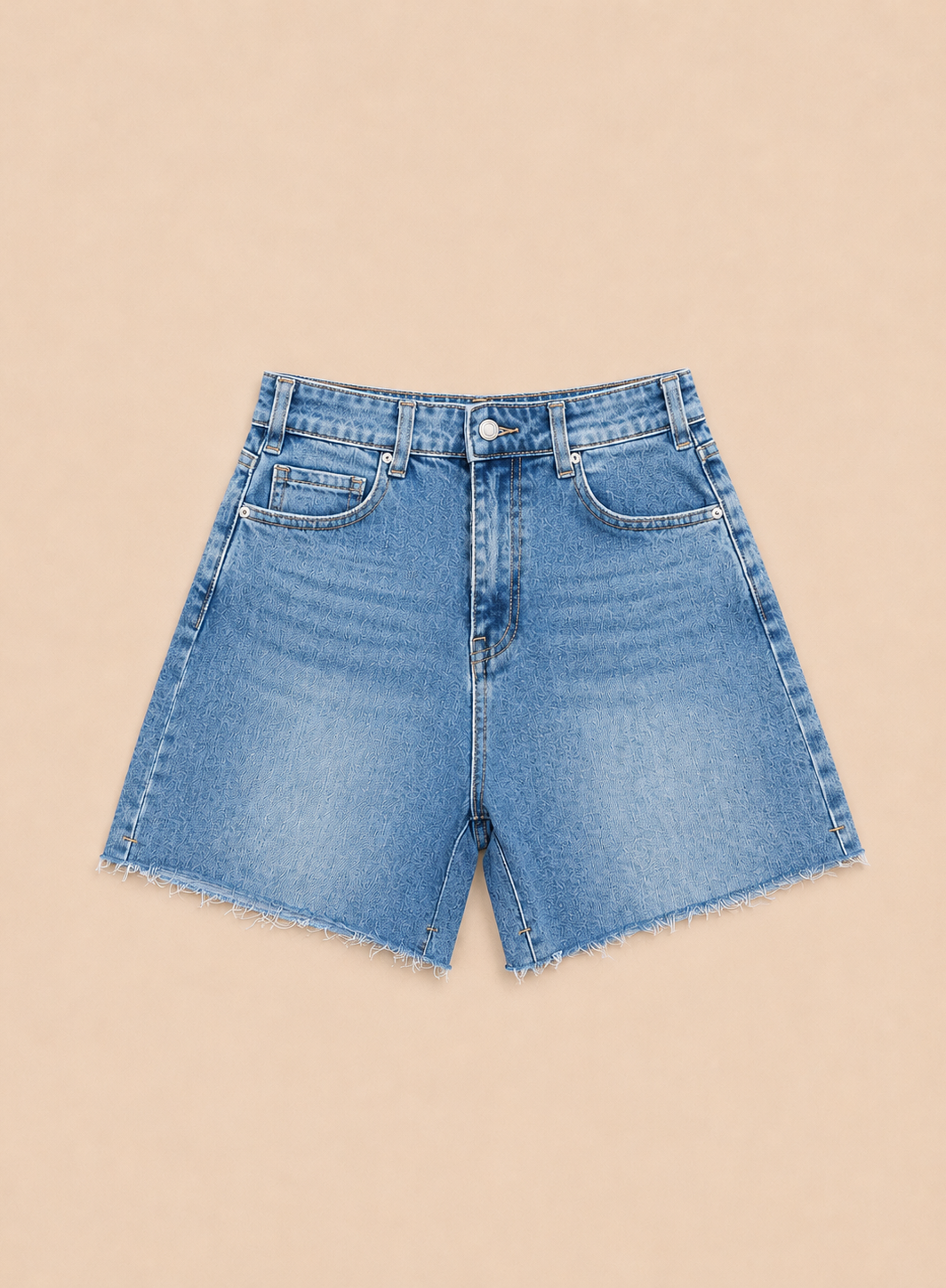 DARA denim stretchy high waisted shorts