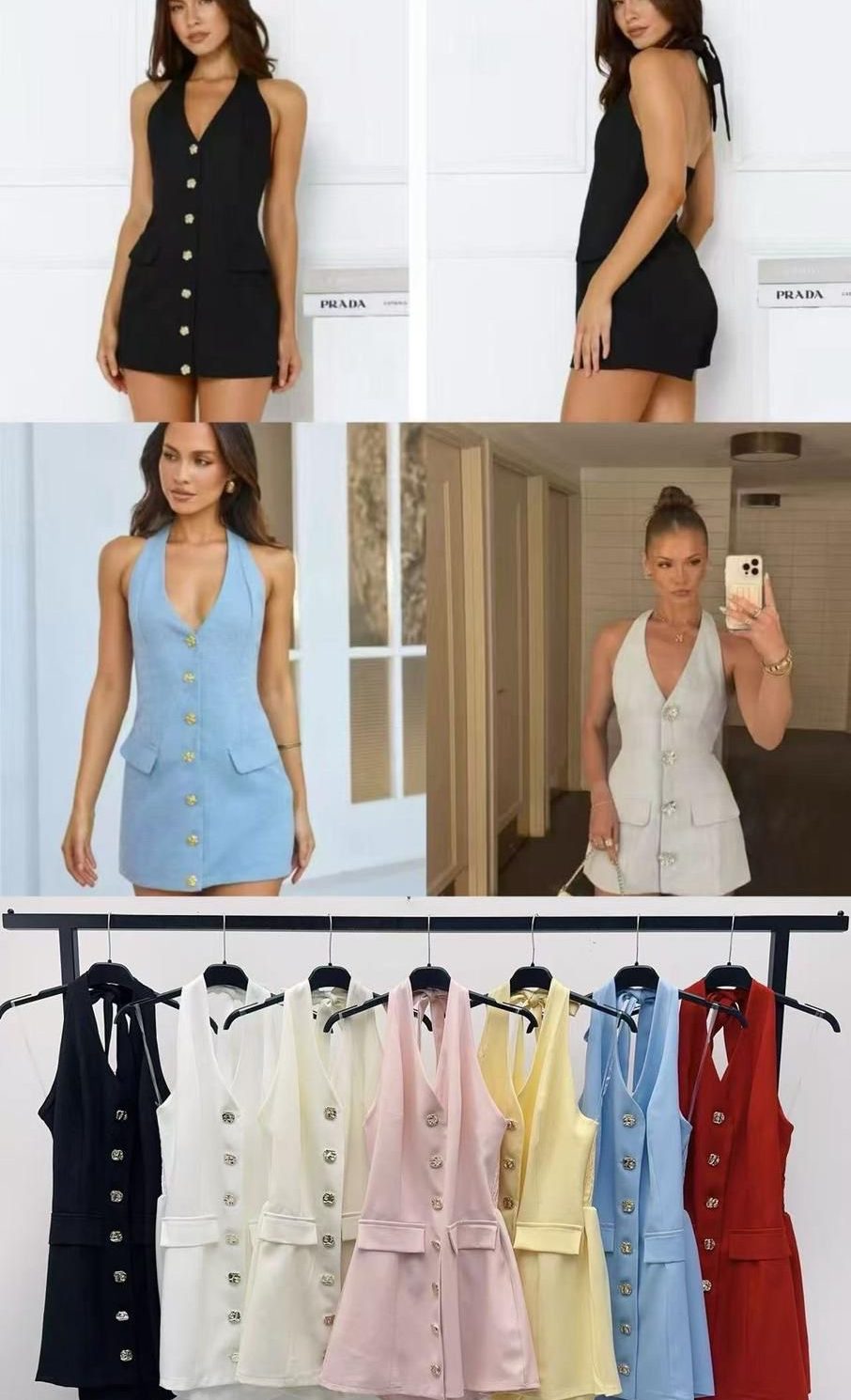 CALLIE halter neck playsuit