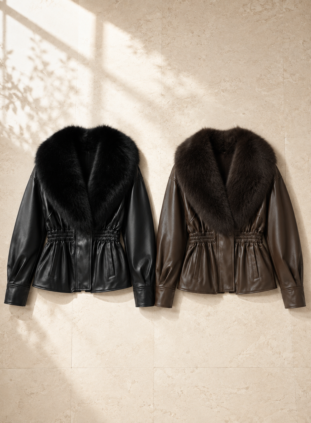 CAMILLA faux fur leather coat