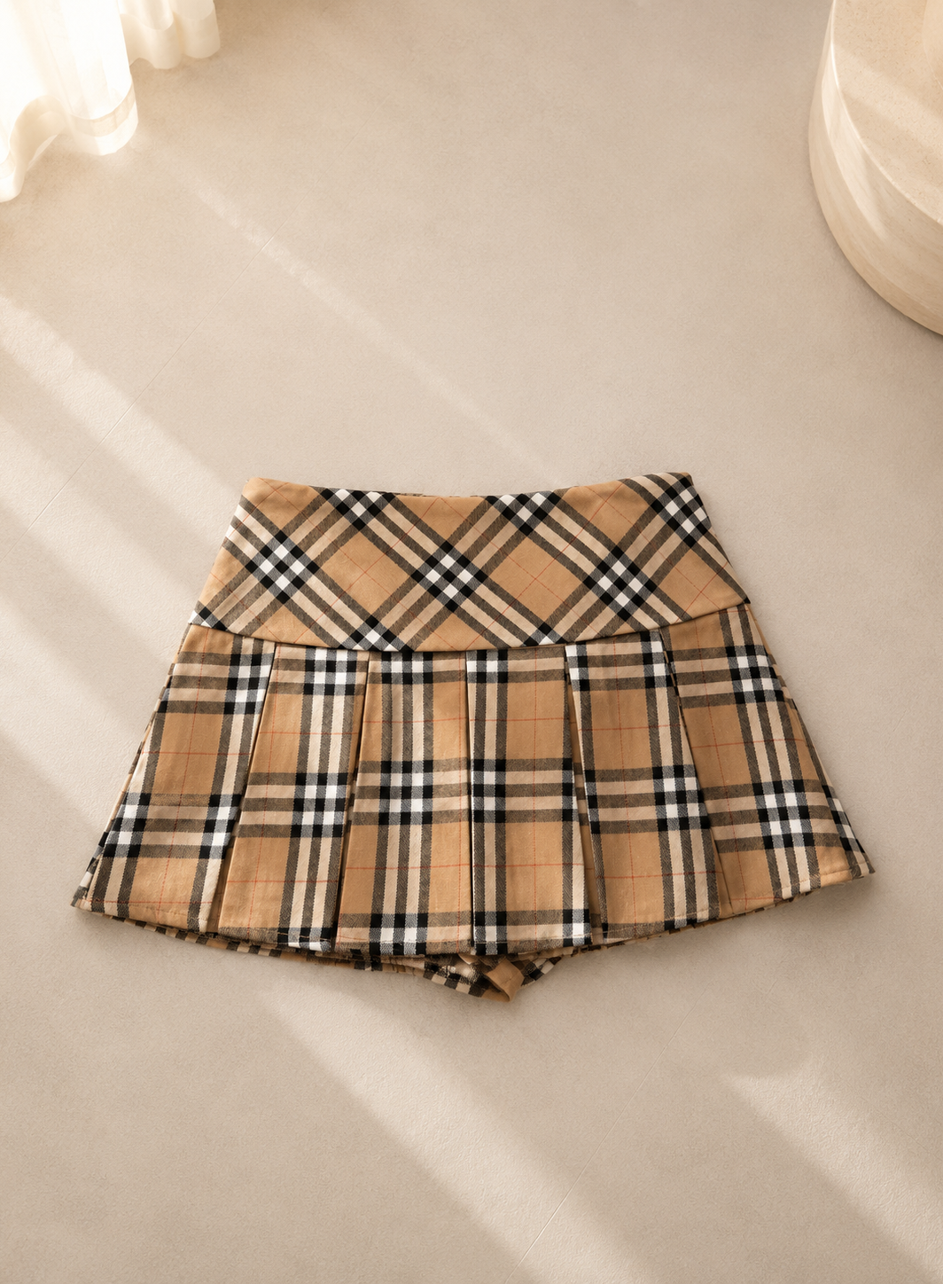 BRITNEY tartan rara skirt with built in shorts