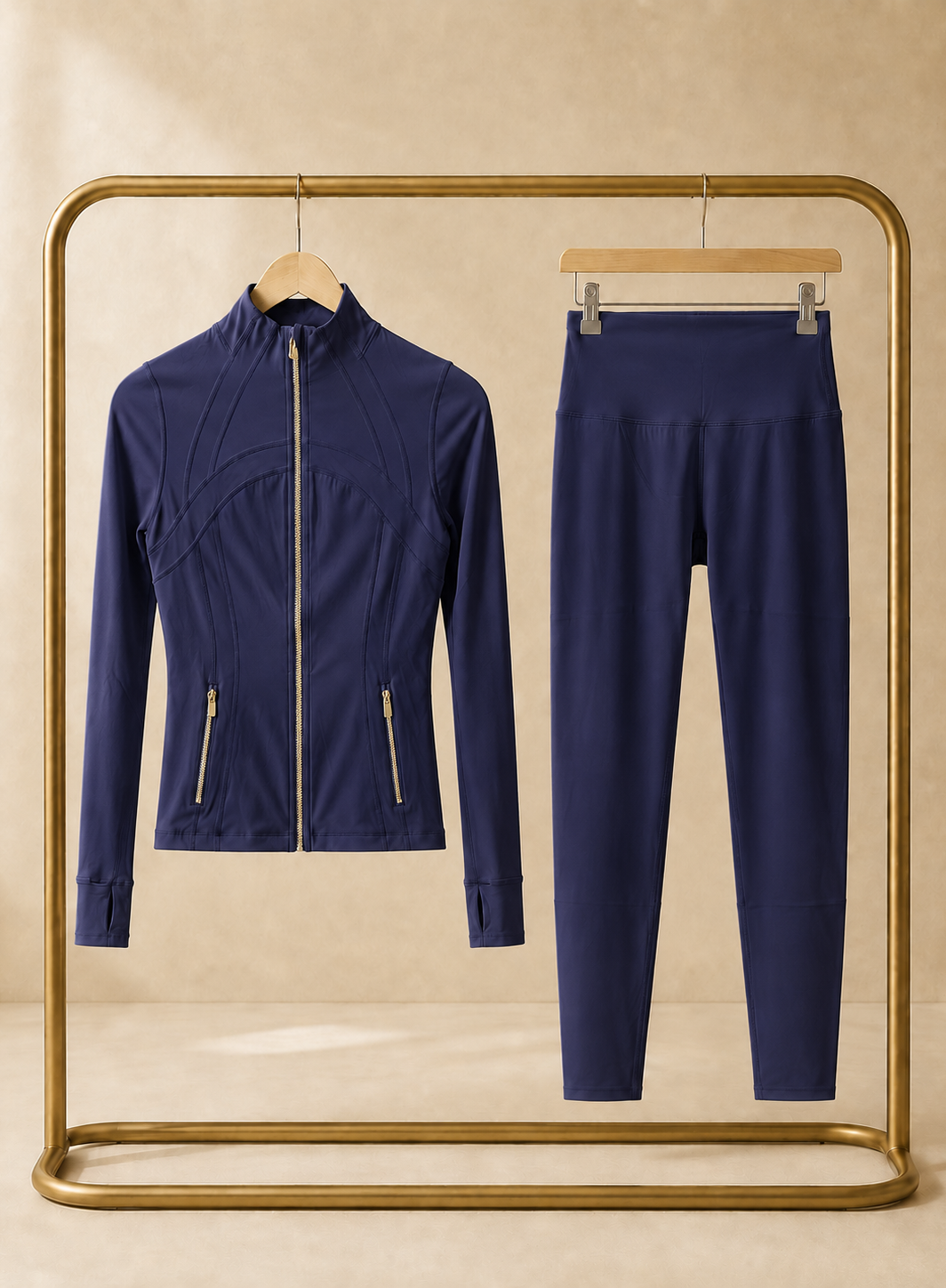 CORALENA navy scuplt gym legging set