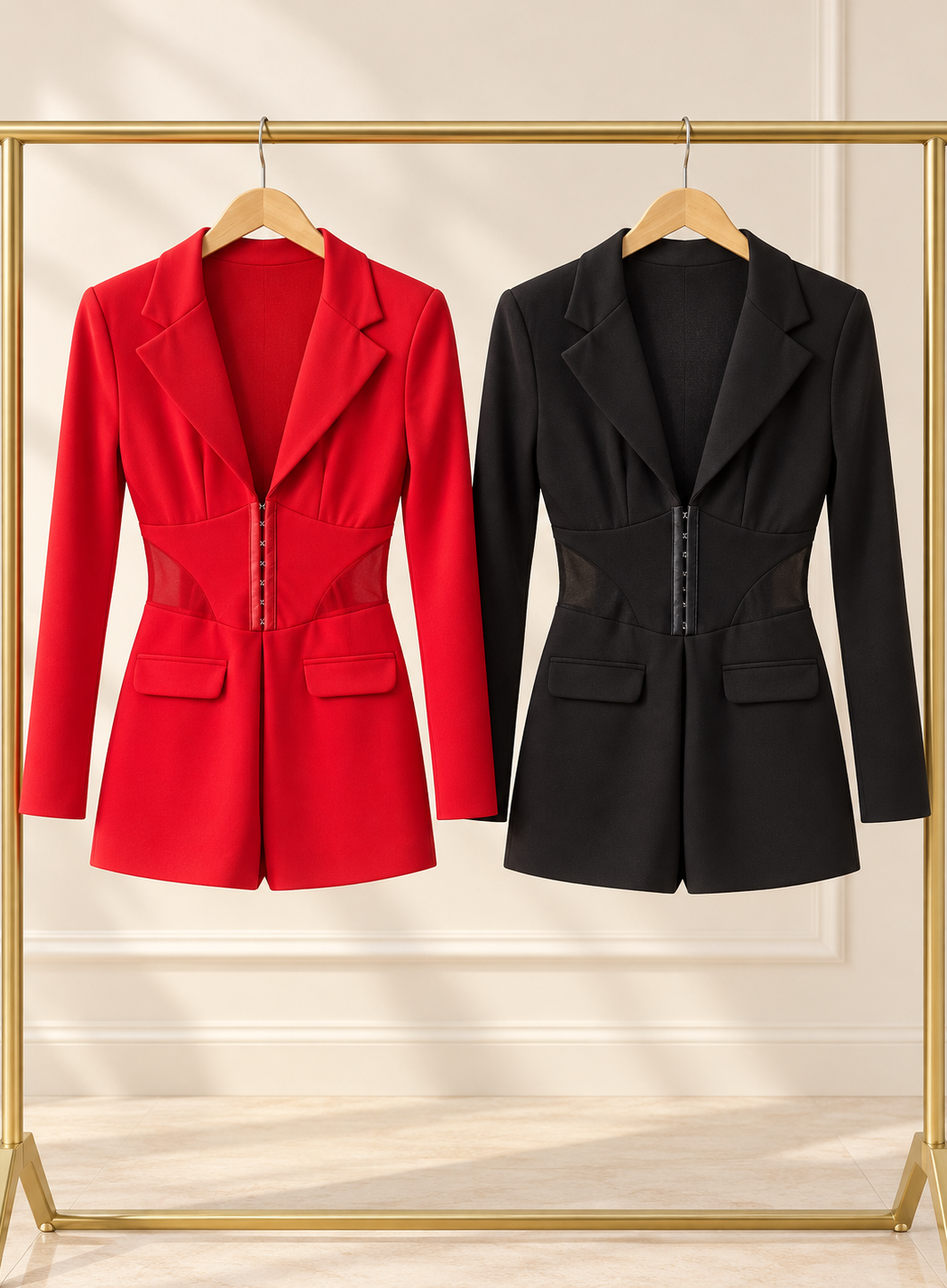KAIA long sleeved corset blazer
