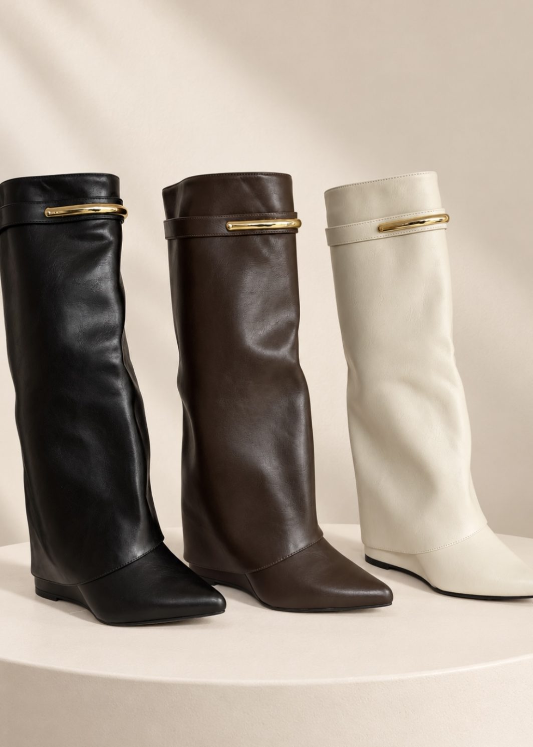 VIENNA wedged shark boots
